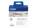 Brother DK-22212 - Permanet adhesiv - hvit Rull (6,2 cm x 15,2 m) tape - for Brother QL-1050, QL-500, QL-550, QL-560, QL-570, QL-600, QL-650, QL-710, QL-720, QL-820