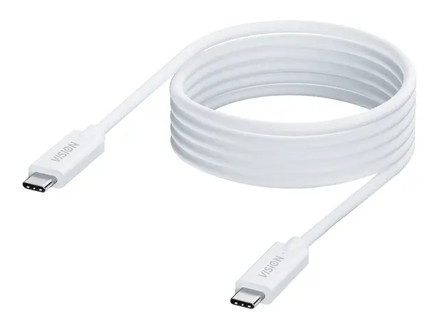 Vision - USB-kabel USB-C (hann) til USB 3.1 Gen 1 3 A 4 m hvit