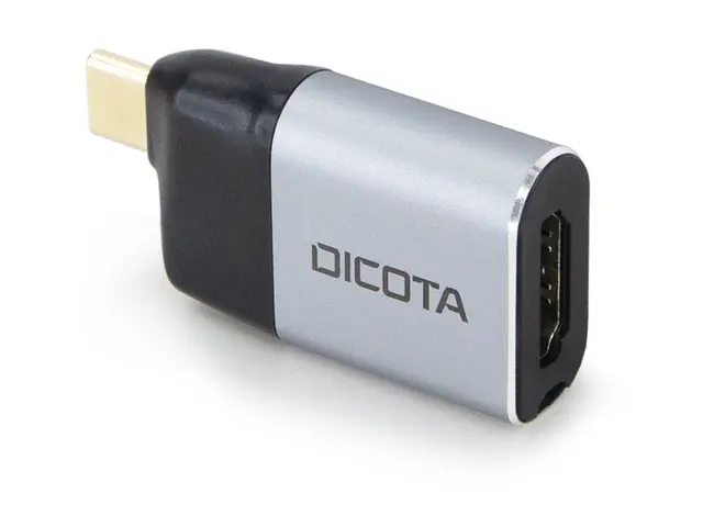 DICOTA - Video adapter - USB-C hann til HDMI, USB-C hunn - sølv - ...