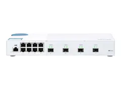 QNAP QSW-M408S - Switch - Styrt 8 x 10/100/1000 + 4 x 10 Gigabit SFP+ - stasjonær