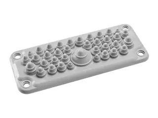 Schneider Spacial SF NSYAECPFLT35 Kabelinngangsmembran - type FL21 med 37 innganger - gr&#229;, RAL 7035