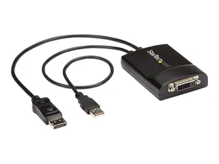StarTech.com DisplayPort to DVI Adapter Dual-Link - Active DVI-D Adapter for Your Monitor / Display - USB Powered - 2560x1600 (DP2DVID2) - DisplayPort / DVI-adapter - 37 cm
