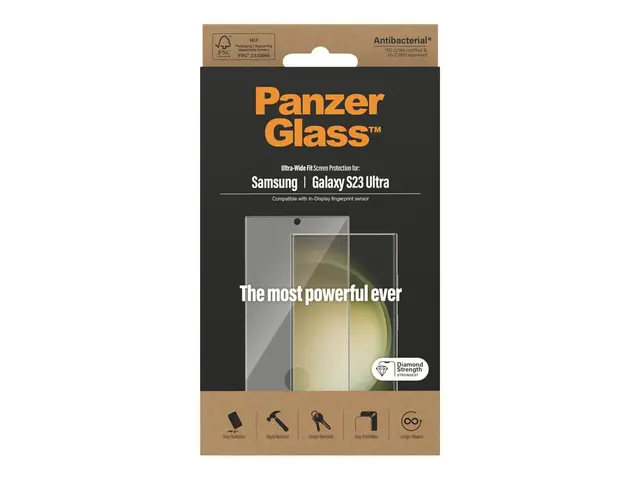 PanzerGlass - Skjermbeskyttelse for mobiltelefon glass rammefarge ...
