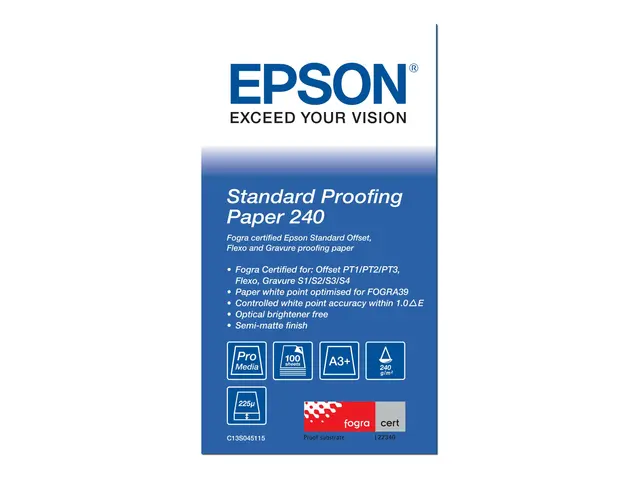 Epson Proofing Paper Standard - Halvmatt 9 mille 330 x 482 mm 240 ...