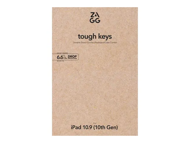 ZAGG Tough Keys - Tastatur og folioveske (boks) med styrepute USB-...
