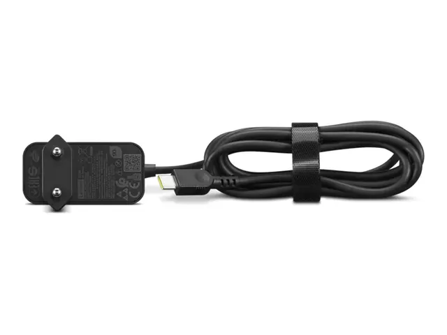 Lenovo - USB-C-strømadapter AC 100-240 V 65 watt Europa svart