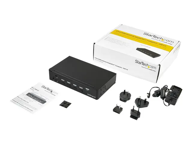 StarTech.com 4 Port DisplayPort KVM Switch - DP KVM Switch with Au...