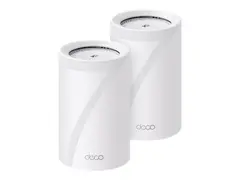 TP-Link Deco BE68 V1 - Wi-Fi-system (2 rutere) - inntil 6000 kvadratfot - maske 2.5GbE, 10GbE, Wi-Fi 7 Multibånd