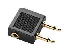 Jabra Flight - Lydadapter for fly - monominijakk hann til mini-phone stereo 3.5 mm hunn 90&#176;-kontakt (en pakke 6)