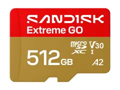 SanDisk Extreme Go - Flashminnekort - 512 GB A1 / Video Class V30 / UHS-I U3 - microSDXC UHS-I