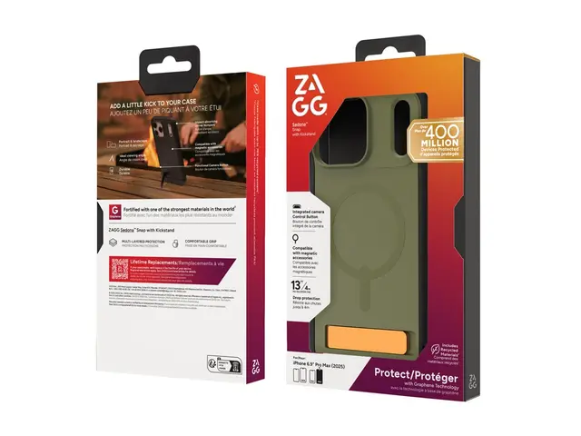 ZAGG Sedona Snap - Baksidedeksel for mobiltelefon - MagSafe-samsva...