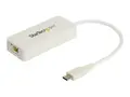 STARTECH.COM USB-C Ethernet Adapter with Extra USB Port - USB 3.1 Type-C Gen