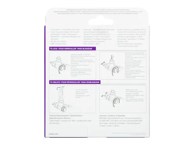 Targus DEFCON Ultimate - Sikkerhetskabellås - universalnøkkel, med...