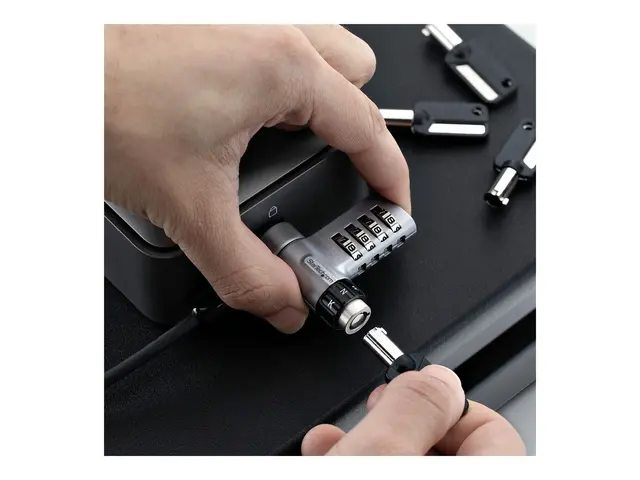 Startech - Sikkerhetskabellås - 3-in-1, keyed alike/combination se...