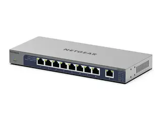 NETGEAR GS108MX - Switch - ikke-styrt 8 x 10/100/1000 + 1 x 10Gb Ethernet - stasjonær, veggmonterbar - for NETGEAR AGM731F; ProSafe AGM731F, AGM732F, AGM734, AXM761, AXM762, AXM764