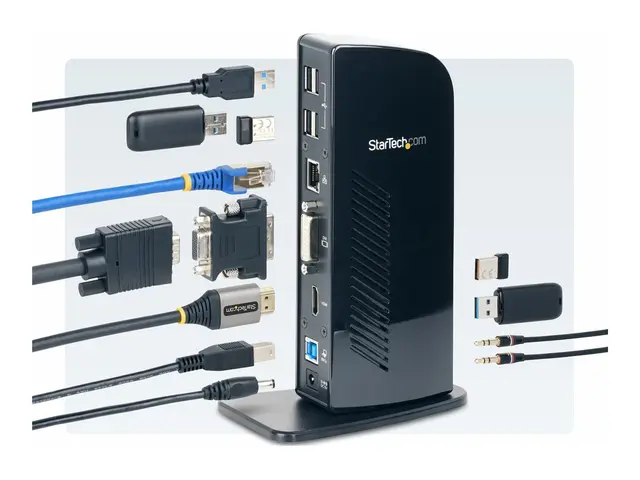 StarTech.com Dual Monitor USB 3.0 Laptop Docking Station with HDMI...