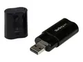 StarTech.com USB Sound Card - 3.5mm Audio Adapter External Sound Card - Black - External Sound Card (ICUSBAUDIOB) - Lydkort - stereo - USB 2.0 - for P/N: MU15MMS, MU6MMS, TB33A1C