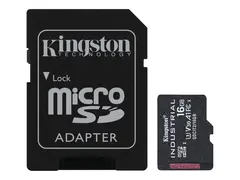Kingston Industrial - Flashminnekort (microSDHC til SD-adapter inkludert) 16 GB - A1 / Video Class V30 / UHS-I U3 / Class10 - microSDHC UHS-I