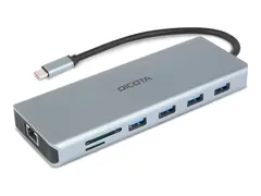 DICOTA - dokkingstasjon - USB-C - DP, HDMI 1GbE