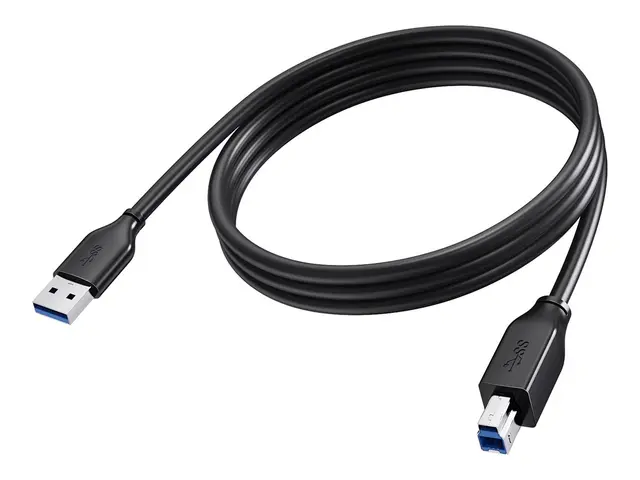 Vision - USB-kabel USB-type A (hann) til USB Type B 3.0 2 m svart
