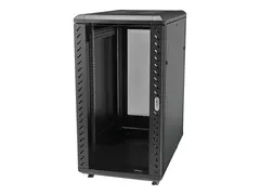 Startech 18U 19" Server Rack Cabinet, 4 Post Adjustable Depth (6-32")Locking Knock Down Network/Computer Equipment Enclosure, Mobile with Glass Door &amp; Casters, HP ProLiant ThinkServer Data Rack Enclosure (RK1836BKF) - rack - 18U