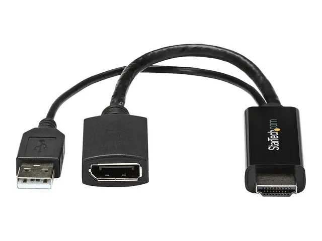 StarTech.com 4K 30Hz HDMI to DisplayPort Video Adapter w/ USB Powe...