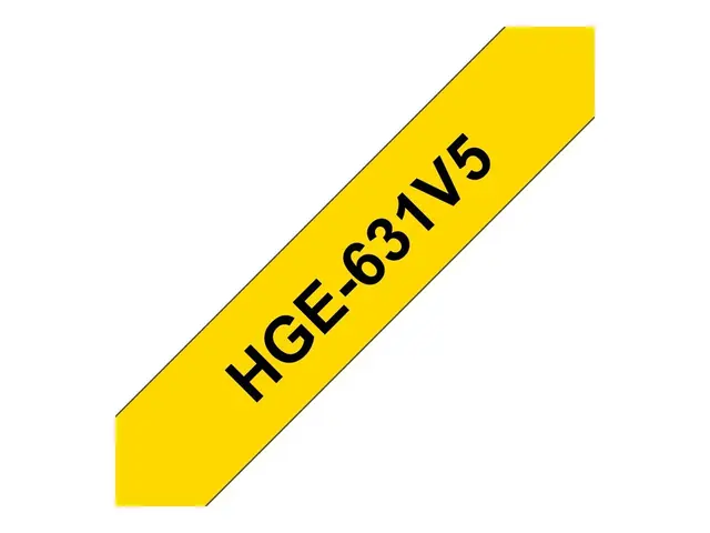 Brother HGE-631V5 - Svart på gult Rull (1,2 cm x 8 m) 5 kassett(er...