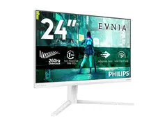 Philips Evnia 3000 24M2N3201P - LED-skjerm gaming - 24" (23.8" synlig) - 1920 x 1080 Full HD @ 240 Hz - Fast IPS - 300 cd/m² - 1000:1 - HDR10 - 0.3 ms - HDMI, DisplayPort - hvit