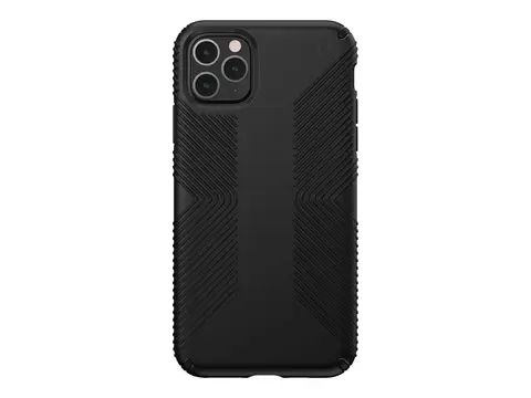 Speck Presidio Grip - Baksidedeksel for mobiltelefon polykarbonat - svart - for Apple iPhone 11 Pro Max
