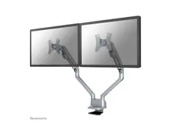 Neomounts FPMA-D750D - Monteringssett - full bevegelse for 2 LCD-skjermer - sølv - skjermstørrelse: 10"-32" - klemmemonterbar, malje, skrivebordsmonterbar