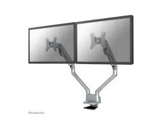 Neomounts FPMA-D750D - Monteringssett - full bevegelse for 2 LCD-skjermer - sølv - skjermstørrelse: 10"-32" - klemmemonterbar, malje, skrivebordsmonterbar