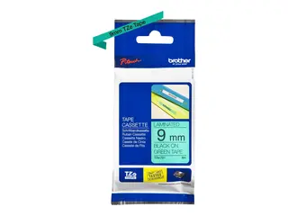 Brother TZe-721 - Sort på grønt - Rull (0,9 cm x 8 m) 1 kassett(er) laminert teip for Brother PT-D210, D600, H110, H200; P-Touch PT-1005, D450, H107; P-Touch Cube Plus PT-P710