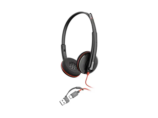 HP Poly Blackwire 3225 - 3200 Series hodesett on-ear kablet 3,5 mm...