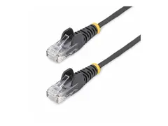 StarTech.com 5m Black Slim CAT6 Ethernet Cable, Snagless, 28AWG, LSZH Koblingskabel - RJ-45 (hann) til RJ-45 (hann) - 5 m - 3.6 mm - UTP - CAT 5/5e/6 - IEEE 802.3bt - halogenfri, uten hindringer - svart