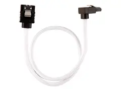 CORSAIR - SATA-kabel - Serial ATA 150/300/600 SATA (hann) rett, låst til SATA (hann) høyrevinklet - 30 cm - hvit (en pakke 2)