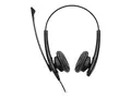 Jabra BIZ 1100 Duo - Hodesett - on-ear kablet - 3,5 mm jakk - svart - akademisk - Certified for Microsoft Teams, Zoom Certified (en pakke 10) - for P/N: 14101-02