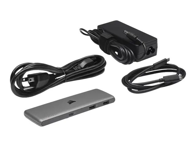 CORSAIR USB100 - Hub 4 x SuperSpeed USB 3.0 + 3 USB-C stasjonær