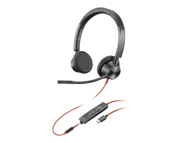 Poly Blackwire 3325 - 3300 series hodesett on-ear kablet 3,5 mm ja...