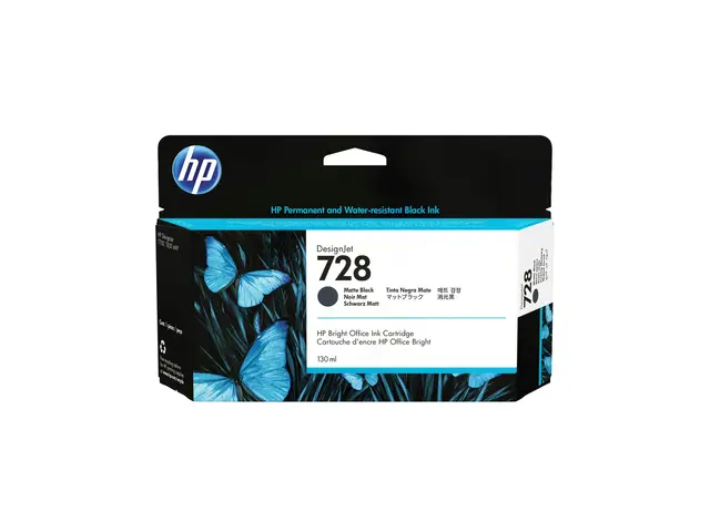 HP 728 - 130 ml matt svart original DesignJet blekkpatron for T730...