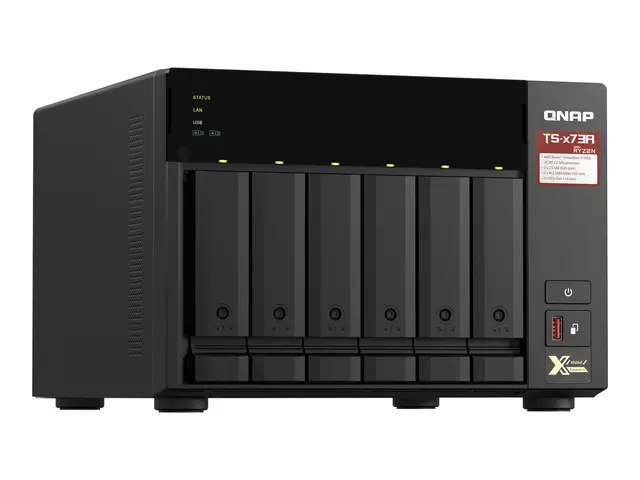 QNAP TS-673A - NAS-server - 6 brønner - SATA 6Gb/s - RAM 8 GB - Gi...