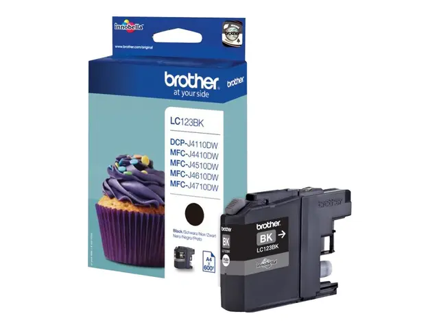 Brother LC123BK - Høy ytelse - svart - original - blekkpatron - fo...