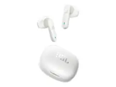 JBL Wave Flex 2 - True wireless-hodetelefoner med mikrofon i øret - Bluetooth - hvit