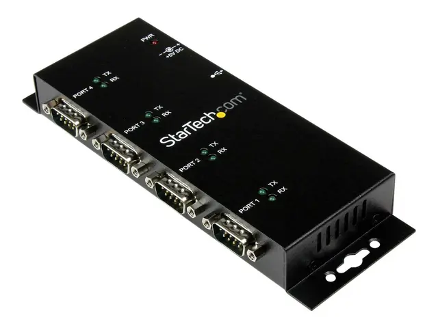 StarTech.com 4 Port USB to Serial RS232 Adapter - Wall Mount - Din...
