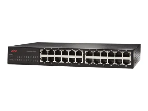 APC 24 Port 10/100 Ethernet Switch - Switch 24 x 10/100 - rackmonterbar - for P/N: NBWL0355A, SCL400RMJ1U, SCL500RMI1UNC, SMC1500I-2UC, SRT1000RMXLI, SRT1000RMXLI-NC