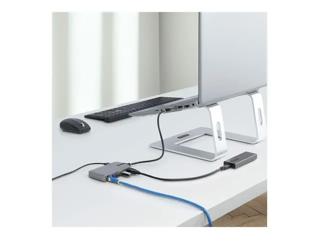 StarTech.com 3-Port USB Hub with Ethernet, 3x USB-A Ports, Gigabit...