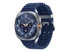 Samsung Galaxy Watch Ultra - 47 mm titanium blue - smartklokke med marineb&#229;nd - gummi - bl&#229; - b&#229;ndbredde: S/M/L - display 1.5&quot; - 64 GB - LTE, NFC, Bluetooth, Wi-Fi - 4G - 60.5 g