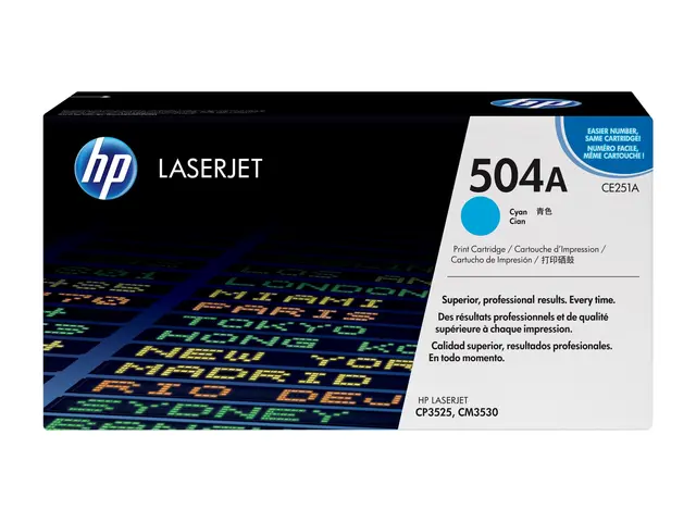 HP 504A - Cyan - original - LaserJet - tonerpatron (CE251A) - for ...