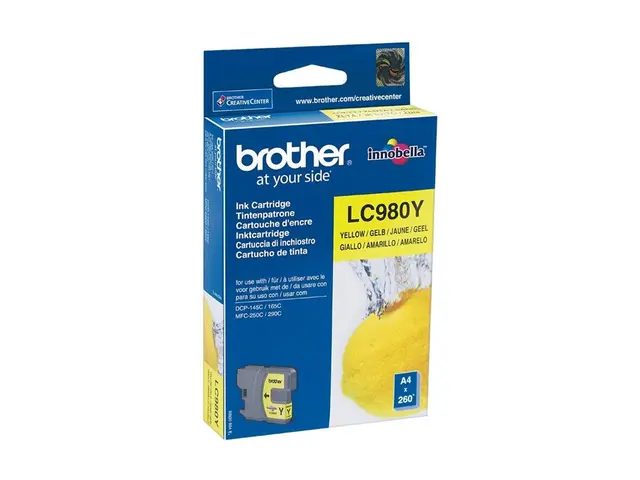 Brother LC980Y - Gul original blekkpatron for DCP-145, 163, 165, 1...