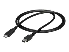 StarTech.com 1m / 3.3ft USB-C to Mini DisplayPort Cable 4K 60Hz - Black - USB 3.1 Type C to mDP Adapter (CDP2MDPMM1MB) - DisplayPort-kabel - 24 pin USB-C til Mini DisplayPort - 1 m