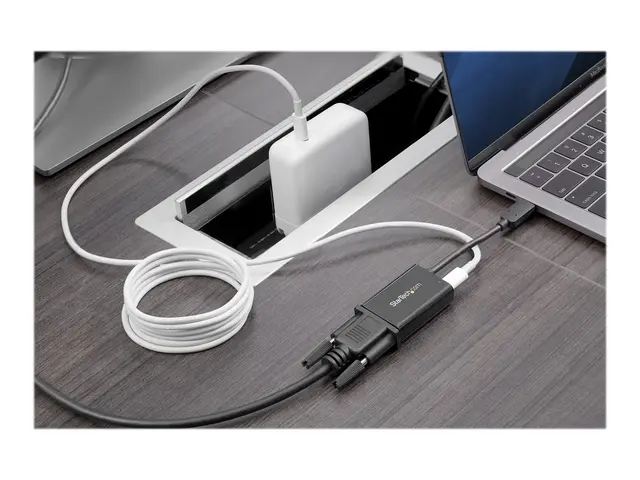 StarTech.com USB C to VGA Adapter with Power Delivery, 1080p Type-...